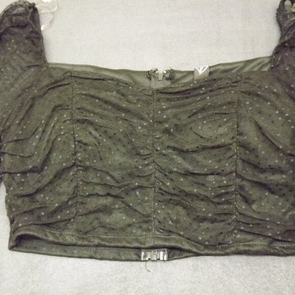 Windsor Mesh Polka Dot Crop Top - Picture 2 of 8